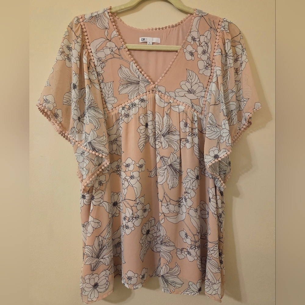 DR2 Pink Floral Blouse